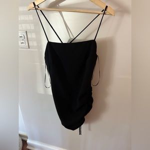 Black Zara sz M mini dress ruching